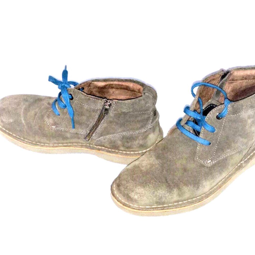 Florsheim 7 M Boys shoe suede Navigator Leather Gray Lace up boys